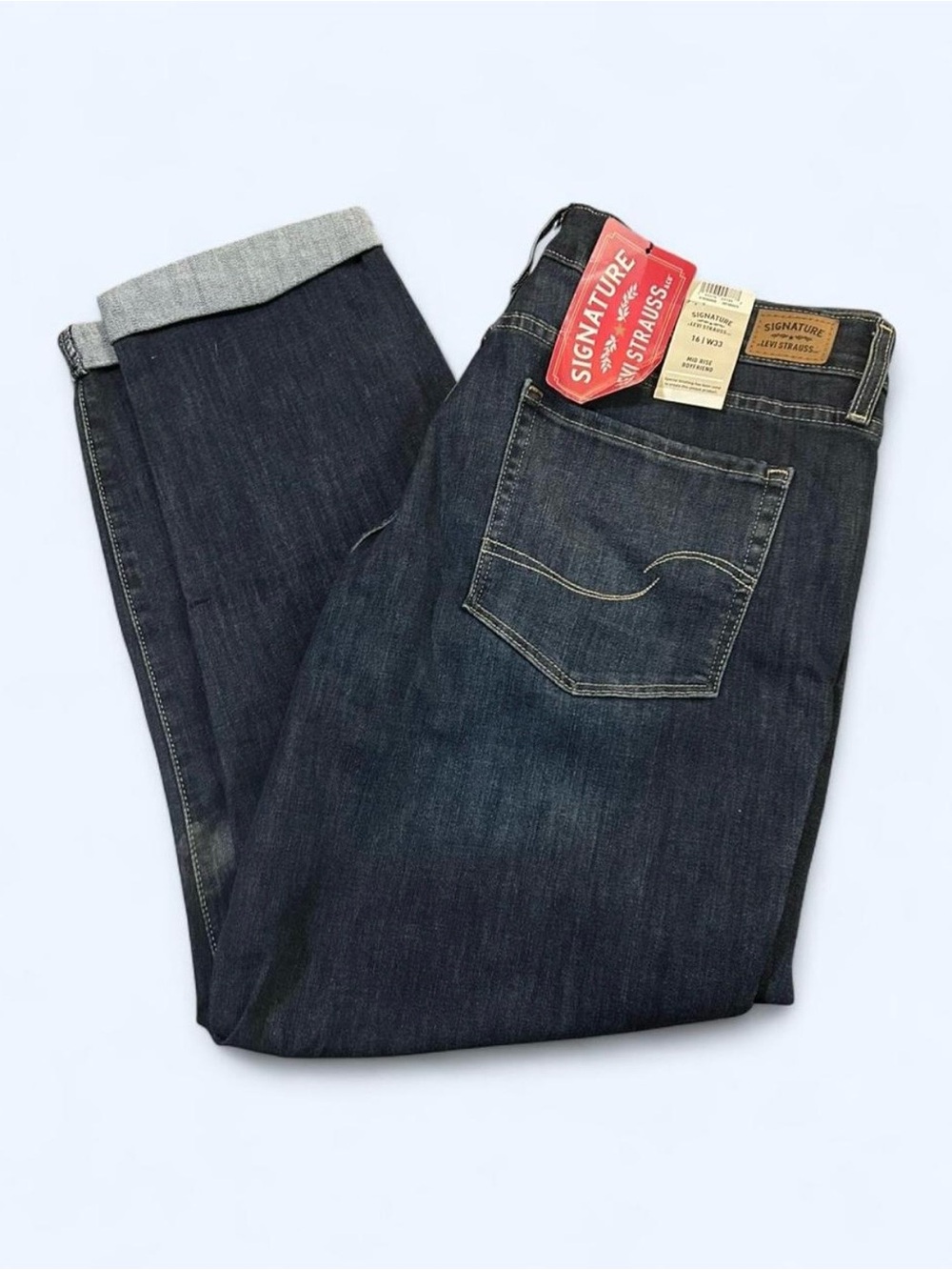 Signature by Levi Strauss Womens Dark Wash Jeans